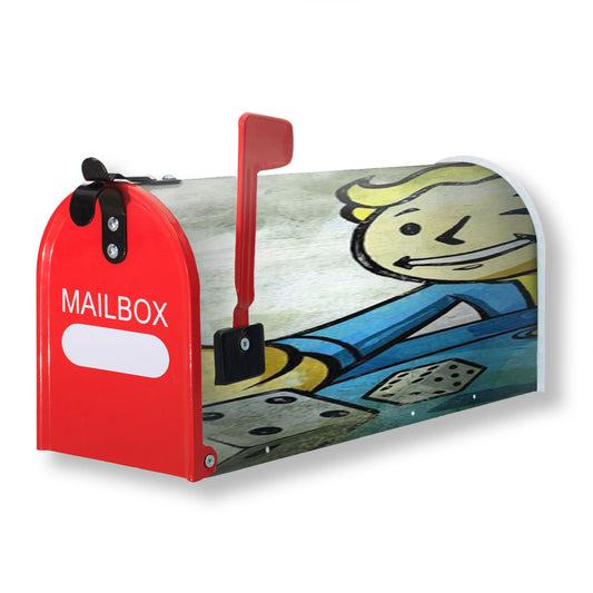 Fallout Gambling Magnetic Mailbox Cover 18" x 21" Outdoor Decor