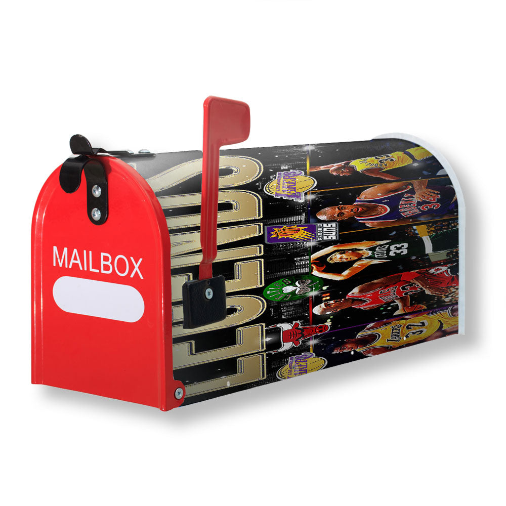 Five Nba Legends Basketball Wallpaper Magnetic Mailbox Cover - 18.0" x 21.0"