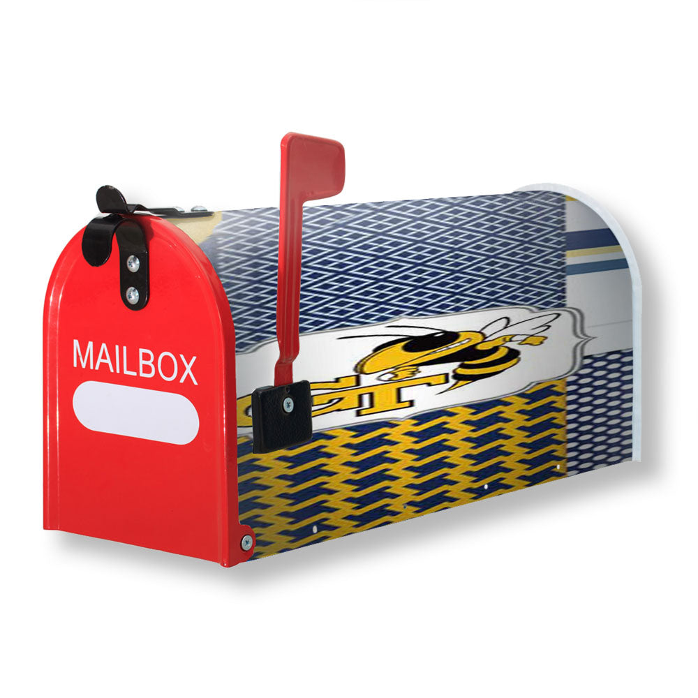 Georgia Tech Bkg Pattern Logo Magnetic Mailbox Cover - 18.0" x 21.0"