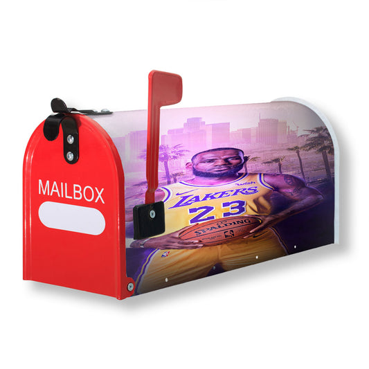 Glowing Lebron James Magnetic Mailbox Cover 18" x 21" Outdoor Decor