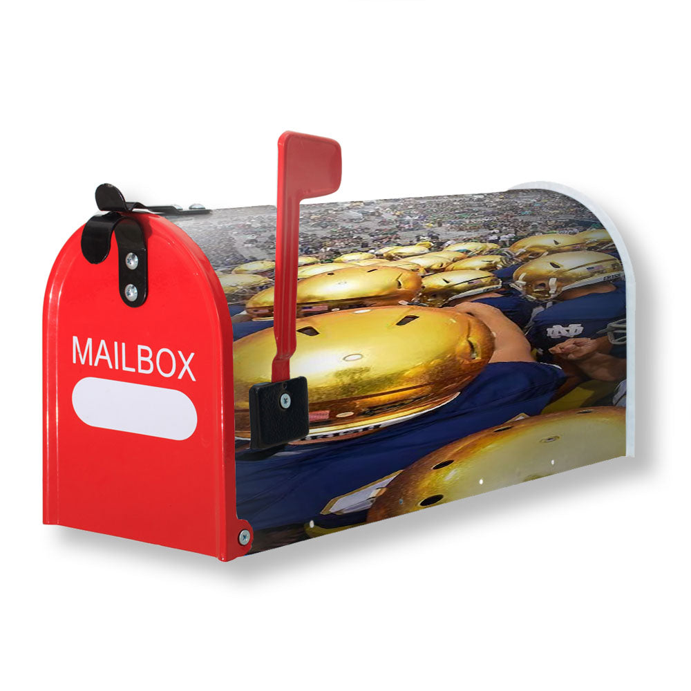 Golden Notre Dame Football Helmet Magnetic Mailbox Cover - 18.0" x 21.0"