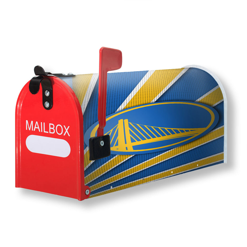 Golden State Warriors Stripe Wallpaper Magnetic Mailbox Cover - 18.0" x 21.0"