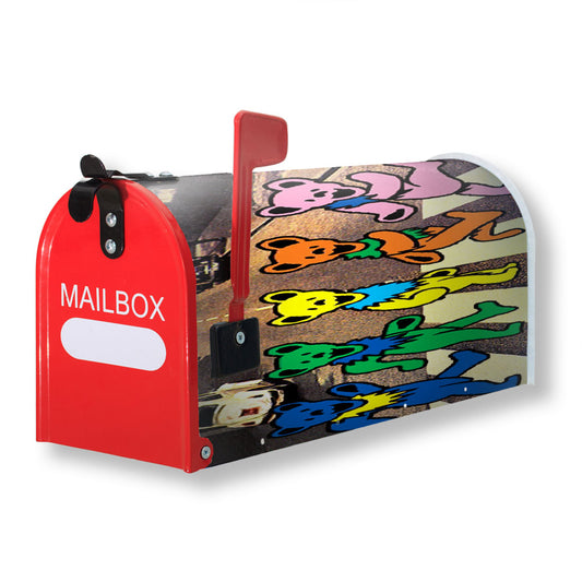 Grateful Dead Bear The Beatle Magnetic Mailbox Cover 18" x 21" Outdoor Decor