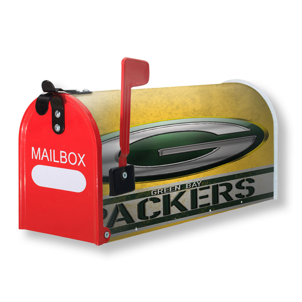 Green Bay Packers Emblem Logo Yellow Magnetic Mailbox Cover - 18.0" x 21.0"