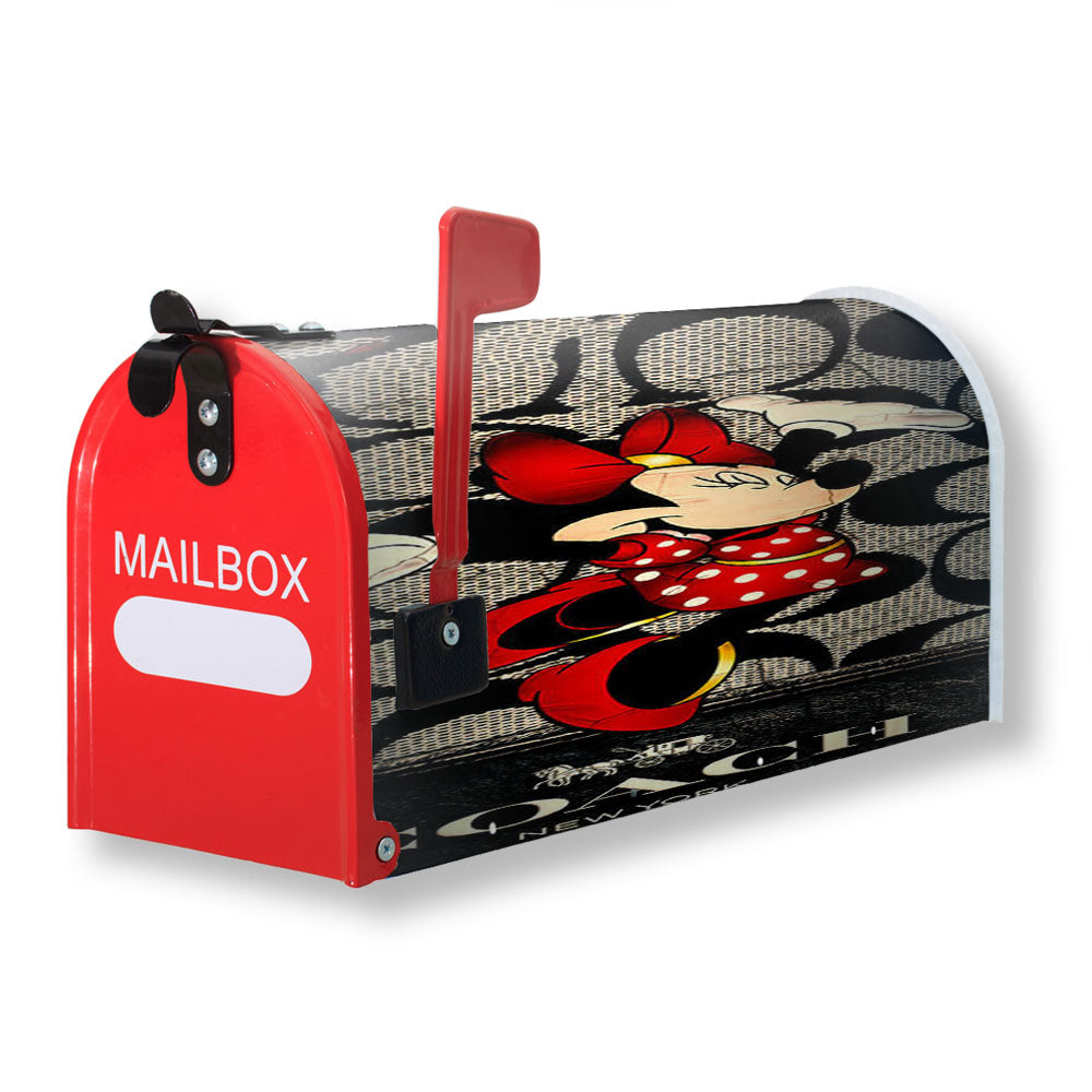 Happy Coach Minnie Mouse Happy Magnetic Mailbox Cover - 18.0" x 21.0"