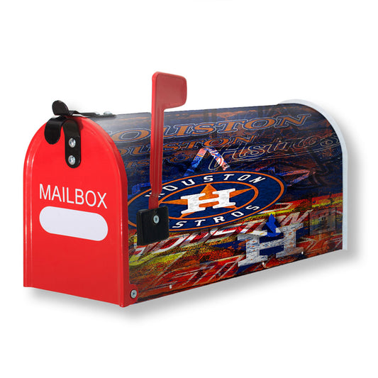 Houston Astros Wall Paint Magnetic Mailbox Cover 18" x 21" Outdoor Decor