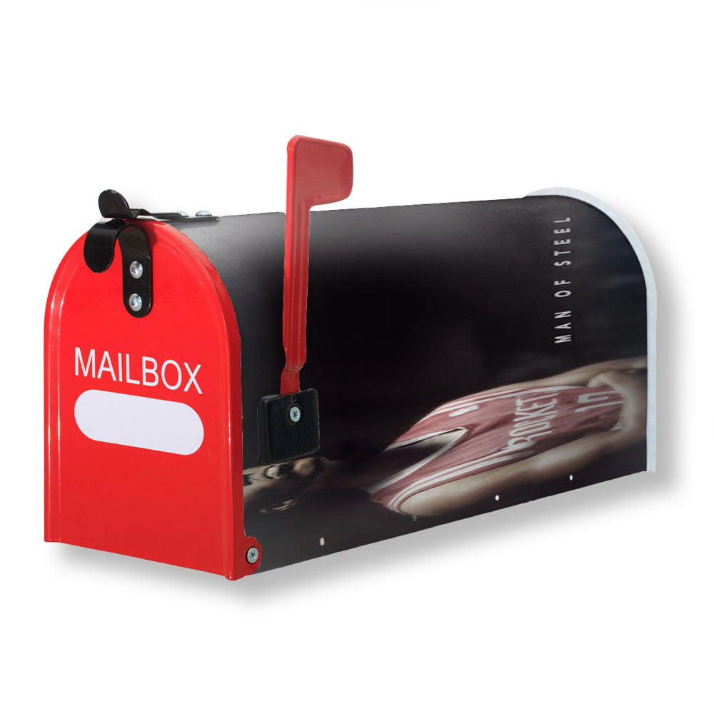 Houston Rockets Man Of Steel Magnetic Mailbox Cover - 18.0" x 21.0"