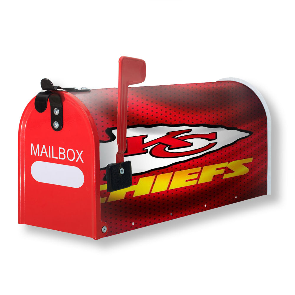 Kansas City Chiefs Jersey Texture Wallpaper Magnetic Mailbox Cover - 18.0" x 21.0"