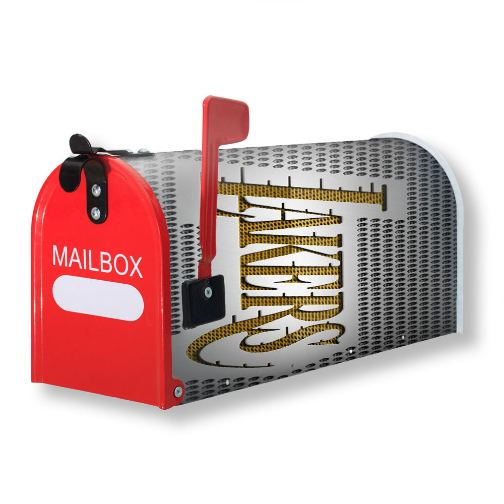 Lakers Gold Texture Basket Balls Nba Magnetic Mailbox Cover - 18.0" x 21.0"