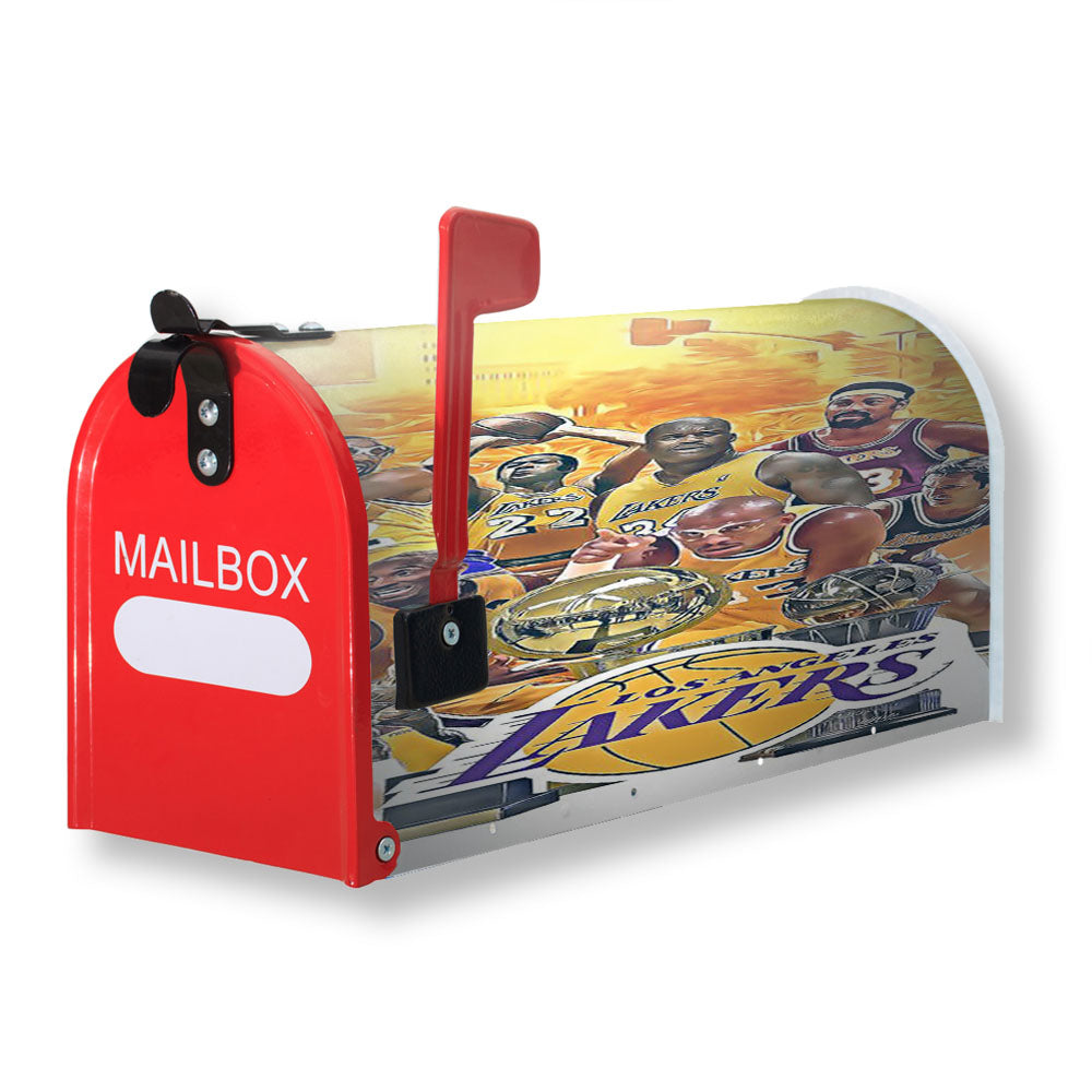 Lakers Los Angeles Team Squad Magnetic Mailbox Cover - 18.0" x 21.0"