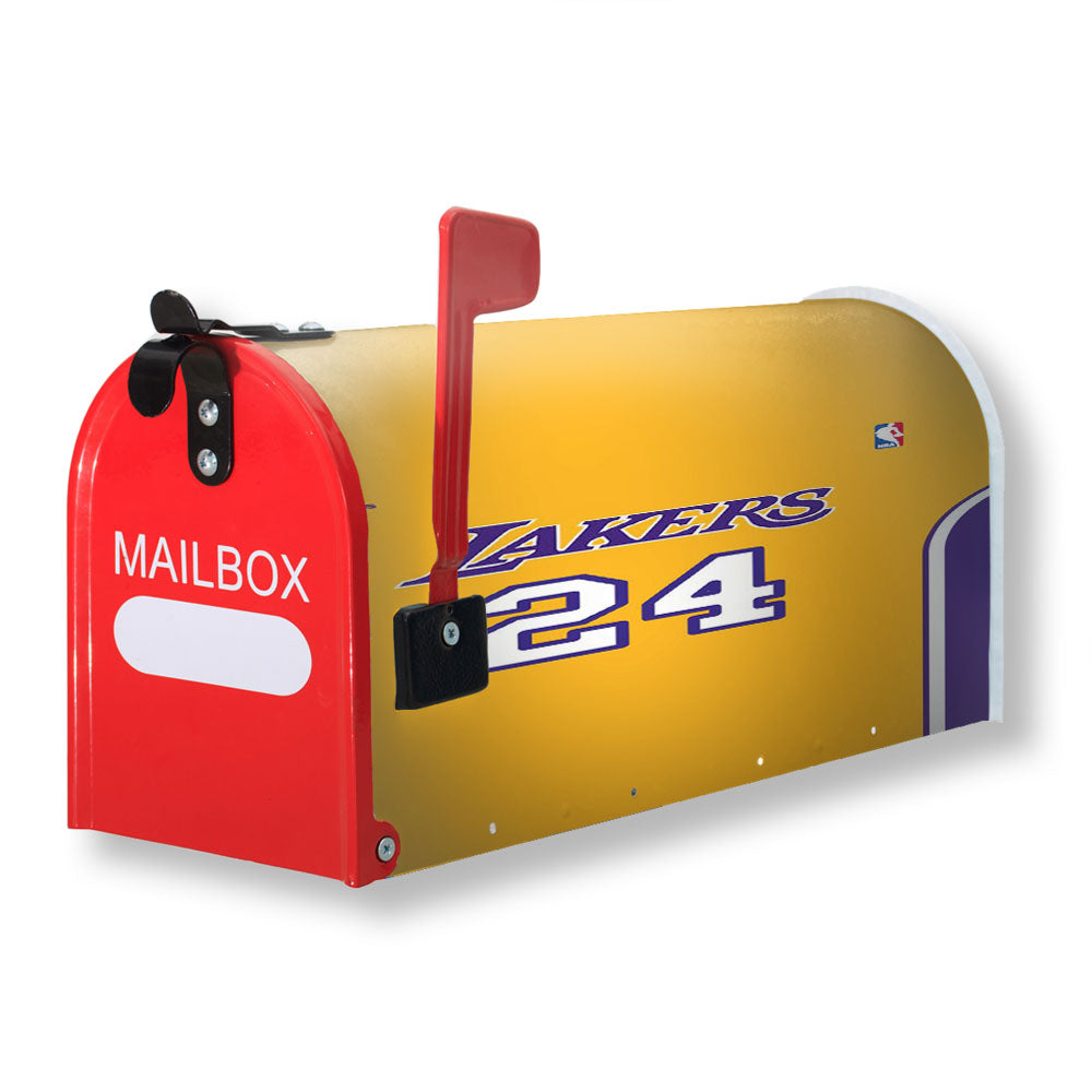 Lakers Twenty Four Team Yellow Purple Magnetic Mailbox Cover - 18.0" x 21.0"