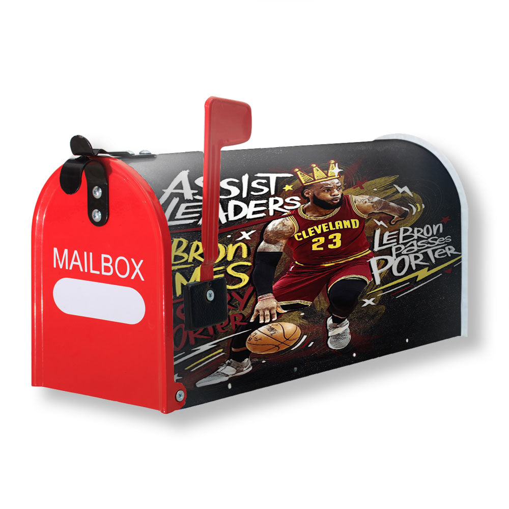 Lebron James Doodle Nba Legend Magnetic Mailbox Cover - 18.0" x 21.0"