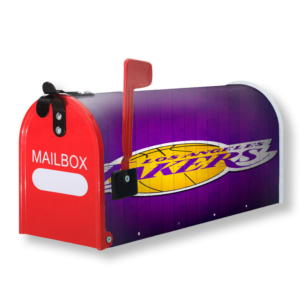 Los Angeles Lakers Hardwood Magnetic Mailbox Cover - 18.0" x 21.0"