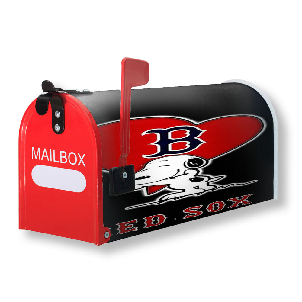 Love Boston Red Sox Snoopy Magnetic Mailbox Cover - 18.0" x 21.0"
