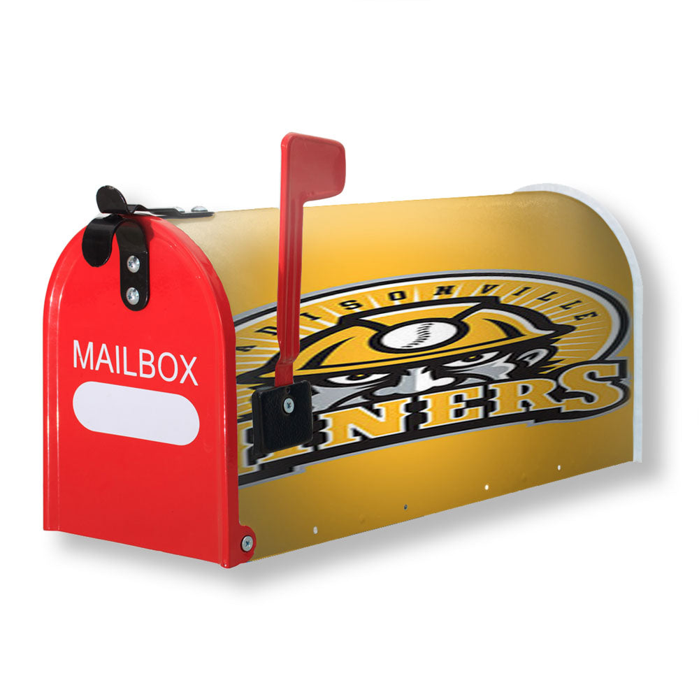 Madisonn Ville Miner Baseball Logo Gold Magnetic Mailbox Cover - 18.0" x 21.0"