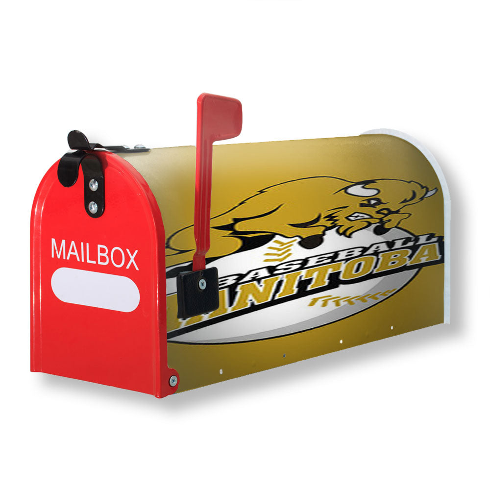 Manitoba Baseball Logo Gold Magnetic Mailbox Cover - 18.0" x 21.0"