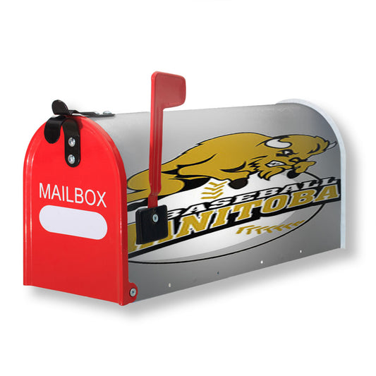 Manitoba Baseball Logo Gray Magnetic Mailbox Cover 18" x 21" Outdoor Decor