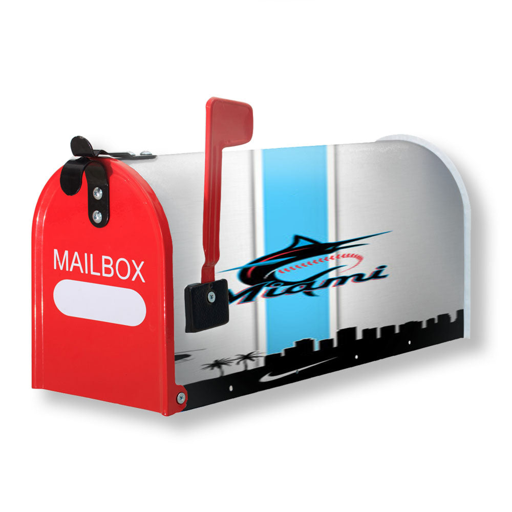 Miami Marlins Mlb Magnetic Mailbox Cover - 18.0" x 21.0"