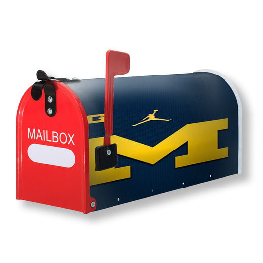 Michigan Wolverines Blue Logo Magnetic Mailbox Cover 18" x 21" Outdoor Decor