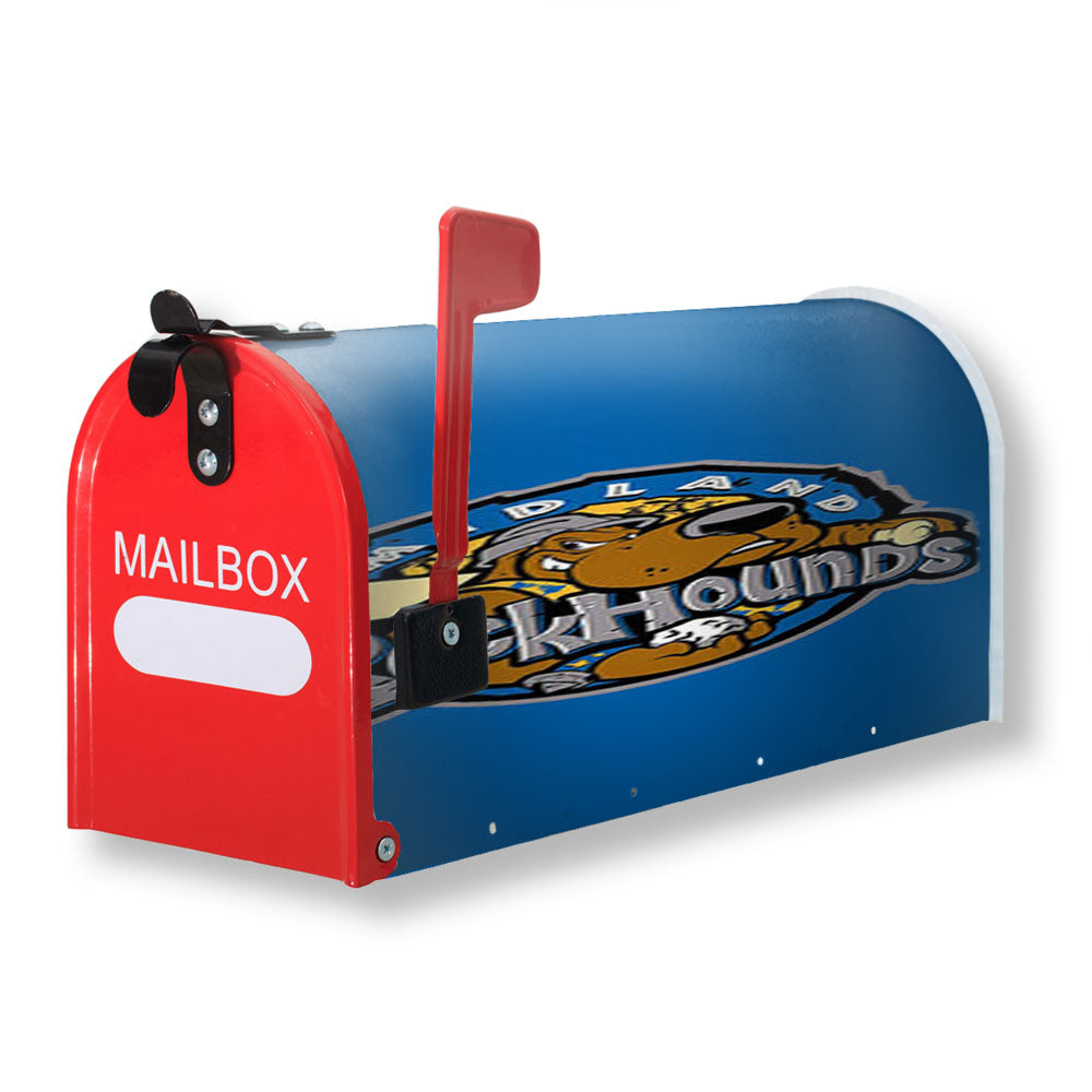 Miland Rock Hounds Baseball Logo Blue Magnetic Mailbox Cover - 18.0" x 21.0"