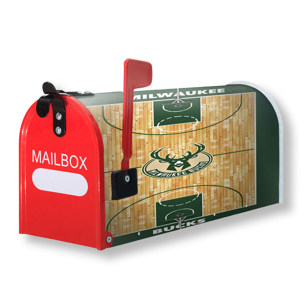 Milwaukee Bucks Basketball Court Magnetic Mailbox Cover - 18.0" x 21.0"