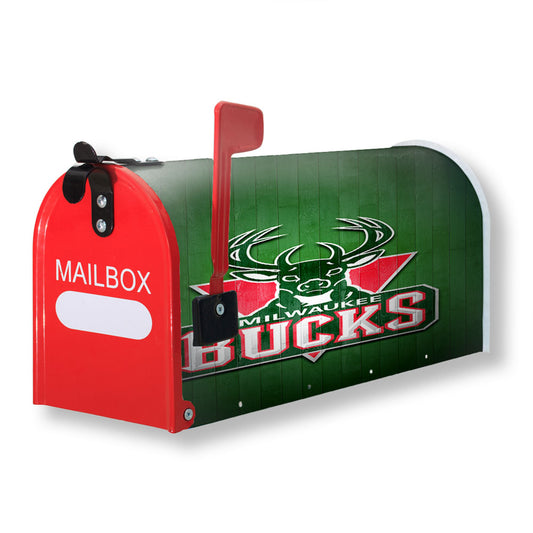 Milwaukee Bucks Hardwood Magnetic Mailbox Cover 18" x 21" Outdoor Decor