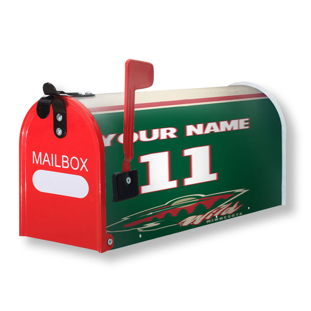 Minnesota Wild Personalized Name Magnetic Mailbox Cover - 18.0" x 21.0"