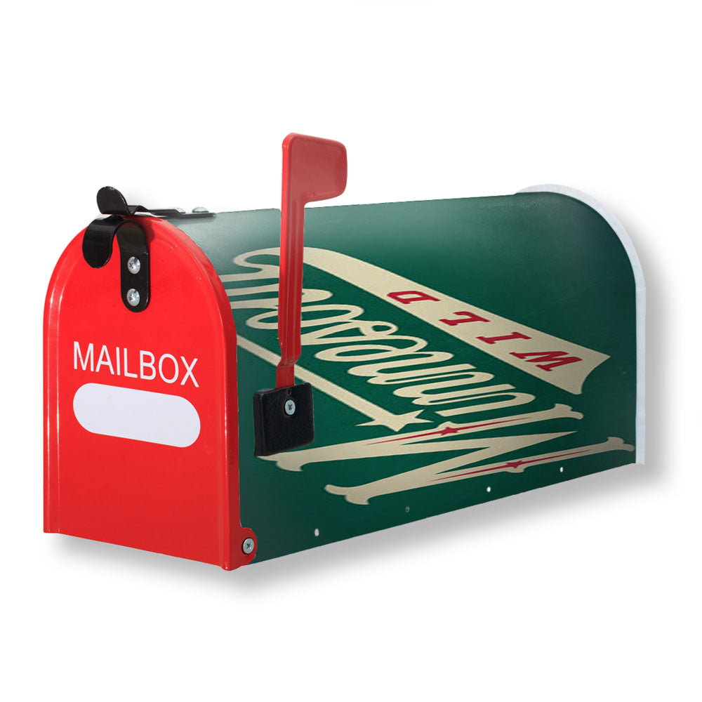 Minnesota Wild Text Magnetic Mailbox Cover - 18.0" x 21.0"