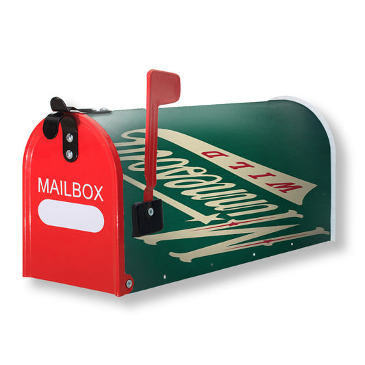Minnesota Wild Text Magnetic Mailbox Cover 18" x 21" Outdoor Decor