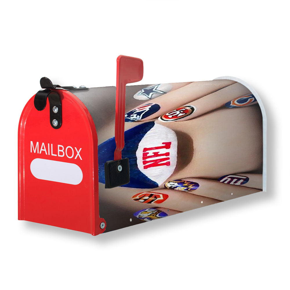 Nail Art Nfl Super Bowl Magnetic Mailbox Cover - 18.0" x 21.0"