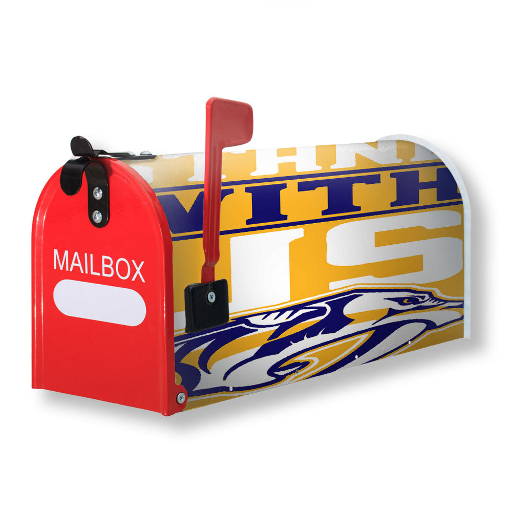 Nashville Predators Stand With Us Yellow Magnetic Mailbox Cover - 18.0" x 21.0"