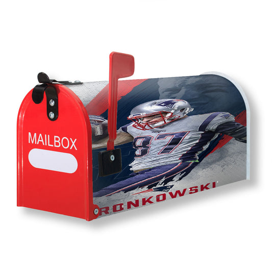 New England Patriots Gronkowski Magnetic Mailbox Cover 18" x 21" Outdoor Decor