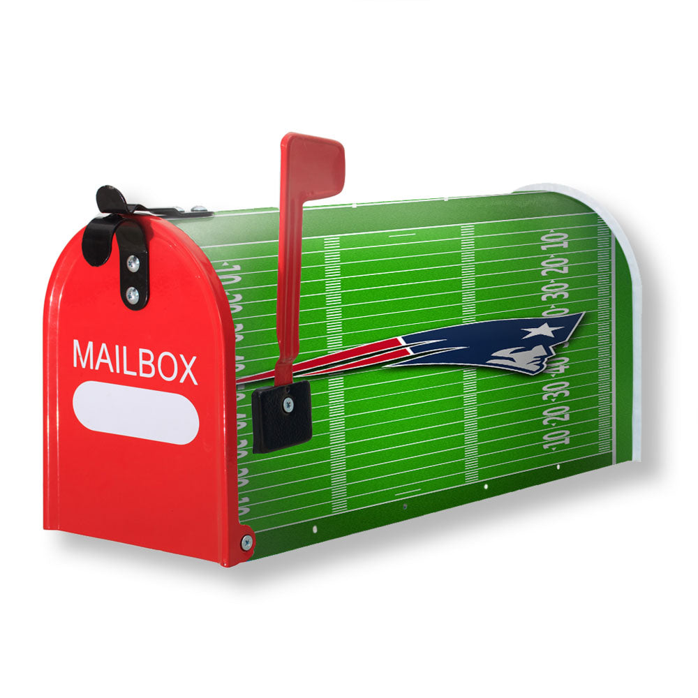 New England Patriots Nfl Court Magnetic Mailbox Cover - 18.0" x 21.0"