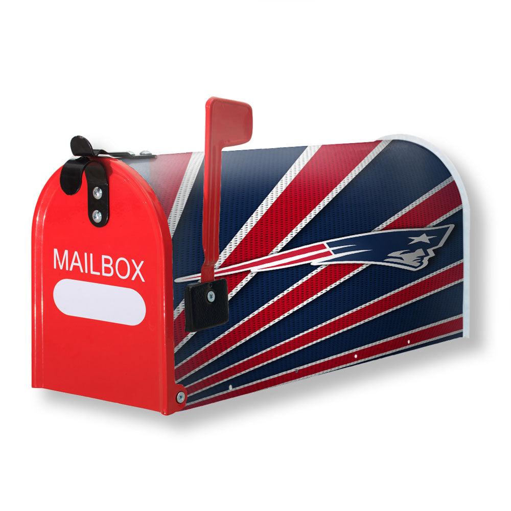 New England Patriots Stripe Wallpaper Magnetic Mailbox Cover - 18.0" x 21.0"