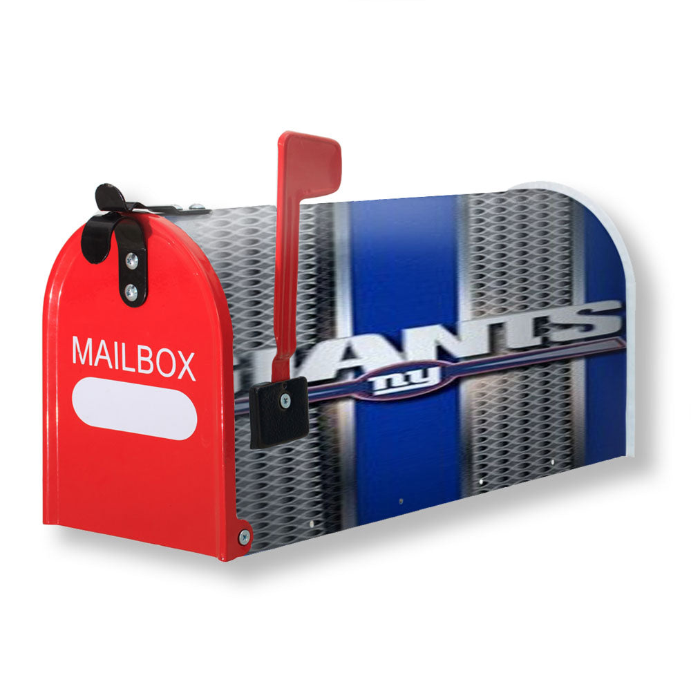 New York Giants Style Metal Magnetic Mailbox Cover - 18.0" x 21.0"