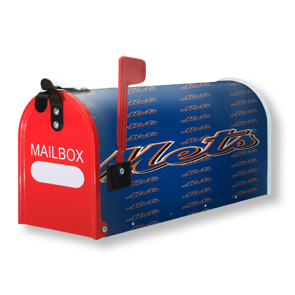 New York Mets Pattern Magnetic Mailbox Cover - 18.0" x 21.0"