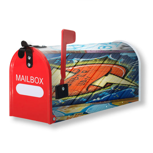 Okc Thunder Graffiti Magnetic Mailbox Cover 18" x 21" Outdoor Decor