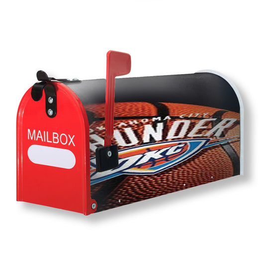 Okc Thunder Tapestry Magnetic Mailbox Cover 18" x 21" Outdoor Decor