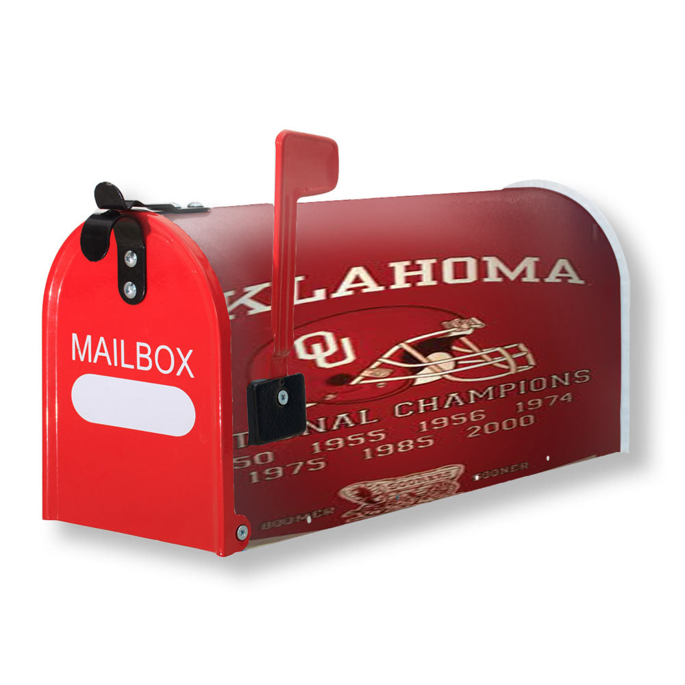 Oklahoma Sooners Championship Banner Magnetic Mailbox Cover - 18.0" x 21.0"