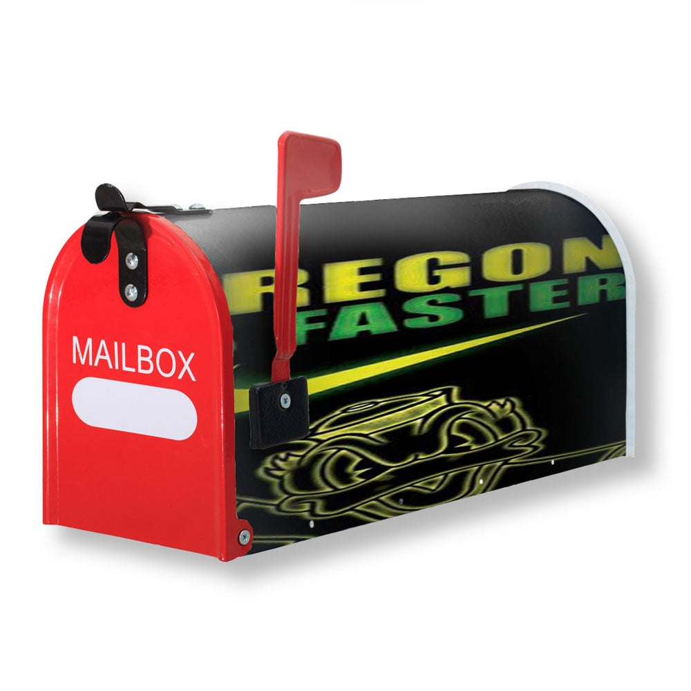 Oregon Ducks Faster Neon Magnetic Mailbox Cover - 18.0" x 21.0"