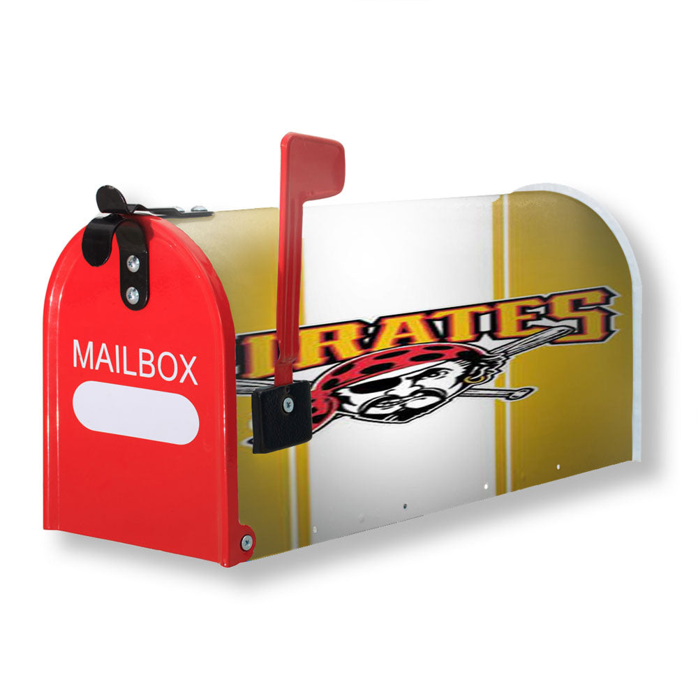 Pittsburgh Pirates Stripe On Yellow Magnetic Mailbox Cover - 18.0" x 21.0"