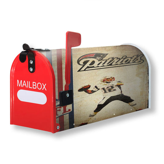 Placa Decorativa Nfl Patriots Parede Magnetic Mailbox Cover 18" x 21" Outdoor Decor