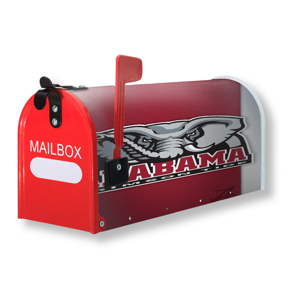 Red White Alabama Crimson Tide Wallpaper Magnetic Mailbox Cover - 18.0" x 21.0"