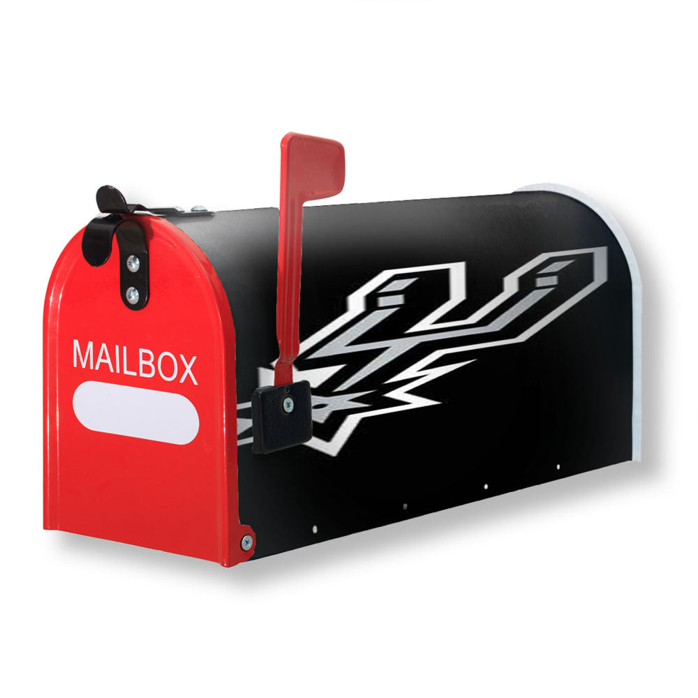 San Antonio Spurs Logo Blk Bkg Magnetic Mailbox Cover - 18.0" x 21.0"