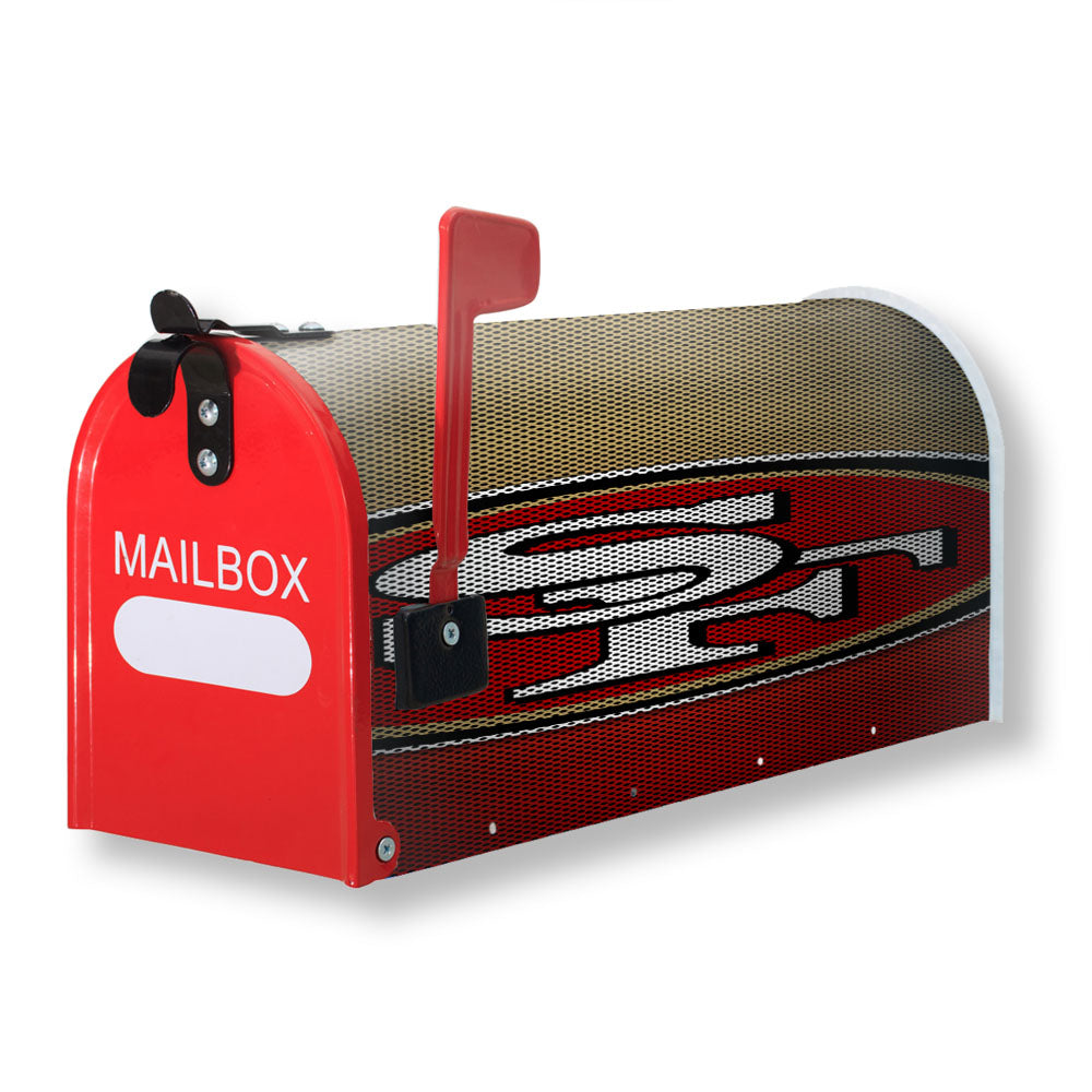 San Francisco 49Ers Carbon Fiber Logo Magnetic Mailbox Cover - 18.0" x 21.0"