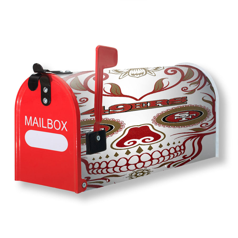 San Francisco 49Ers Skull Magnetic Mailbox Cover - 18.0" x 21.0"