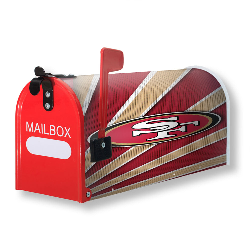San Francisco 49Ers Stripe Wallpaper Magnetic Mailbox Cover - 18.0" x 21.0"