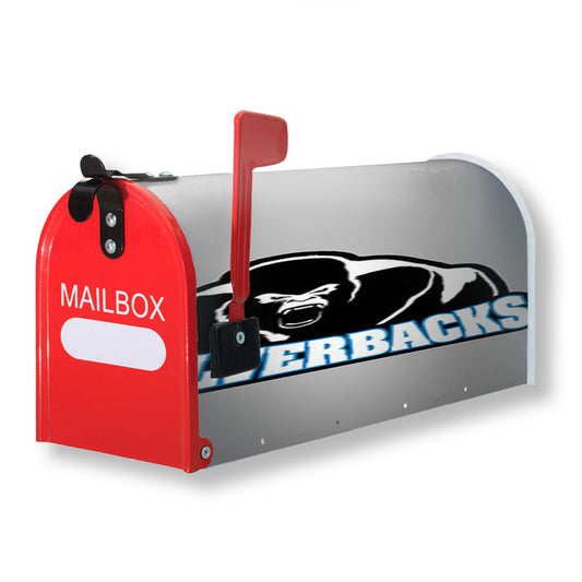 Silverback Baseball Logo Gray Magnetic Mailbox Cover 18" x 21" Outdoor Decor