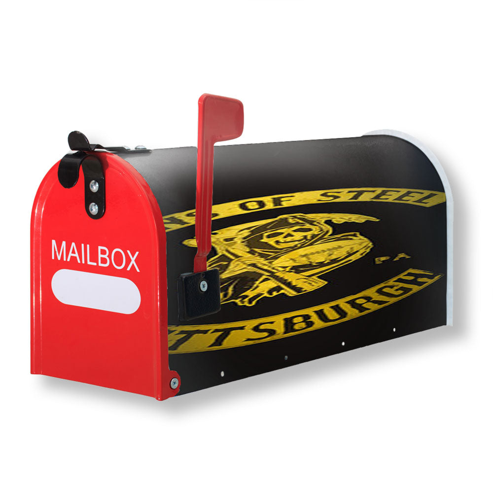 Sons Of Steel Pittsburgh Dark Grey Magnetic Mailbox Cover - 18.0" x 21.0"