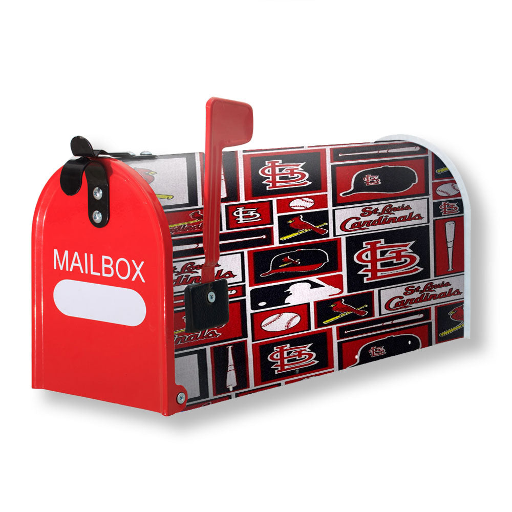 St Louis Cardinals Baseball Doodle Logo Magnetic Mailbox Cover - 18.0" x 21.0"